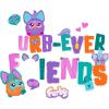 imageCafePress Furby Furbever Friends Square Bumper Sticker Car DecalWhite