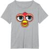 imageFurby Classic Toy Big Sassy Face Portrait TShirtHeather Grey