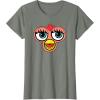 imageFurby Classic Toy Big Sassy Face Portrait TShirtOlive Heather