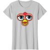 imageFurby Classic Toy Big Sassy Face Portrait TShirtSilver Grey