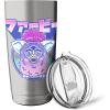 imageFurby Retro Pink Circle Kanji Portrait Stainless Steel Insulated TumblerBrushed Steel