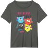 imageFurby Vintage Neon Gradient Since 1998 Heart Portraits TShirtAsphalt Grey
