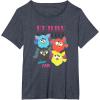 imageFurby Vintage Neon Gradient Since 1998 Heart Portraits TShirtHeather Blue