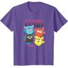 imageFurby Vintage Neon Gradient Since 1998 Heart Portraits TShirtPurple Heather
