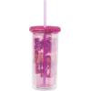 imageSilver Buffalo Furby Pastel Iridescent Plastic Tall Cold Cup with Lid and Straw 20 OuncesBratz with Rhinestones Lid