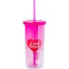 imageSilver Buffalo Furby Pastel Iridescent Plastic Tall Cold Cup with Lid and Straw 20 OuncesCare Bears LoveALotBear Mood