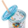 imageSilver Buffalo Furby Pastel Iridescent Plastic Tall Cold Cup with Lid and Straw 20 OuncesLilo and Stitch in Floatie