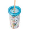 imageSilver Buffalo Furby Pastel Iridescent Plastic Tall Cold Cup with Lid and Straw 20 OuncesLilo and Stitch in Floatie