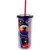 imageSilver Buffalo Furby Pastel Iridescent Plastic Tall Cold Cup with Lid and Straw 20 OuncesPeanuts Snoopy Space