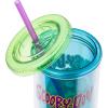 imageSilver Buffalo Furby Pastel Iridescent Plastic Tall Cold Cup with Lid and Straw 20 OuncesScooby Doo