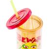 imageSilver Buffalo Furby Pastel Iridescent Plastic Tall Cold Cup with Lid and Straw 20 OuncesShrek Beware Ogre