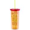 imageSilver Buffalo Furby Pastel Iridescent Plastic Tall Cold Cup with Lid and Straw 20 OuncesShrek Beware Ogre