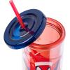imageSilver Buffalo Furby Pastel Iridescent Plastic Tall Cold Cup with Lid and Straw 20 OuncesSpiderMan in Santa Hat