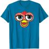 imageFurby Classic Toy Big Sassy Face Portrait TShirtSapphire Blue