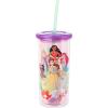 imageSilver Buffalo Furby Pastel Iridescent Plastic Tall Cold Cup with Lid and Straw 20 OuncesDisney Princess