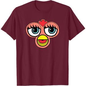 imageFurby Classic Toy Big Sassy Face Portrait TShirtBurgundy