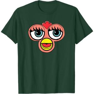 imageFurby Classic Toy Big Sassy Face Portrait TShirtDark Green
