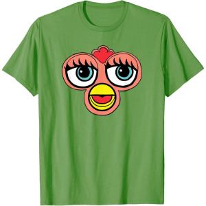 imageFurby Classic Toy Big Sassy Face Portrait TShirtGrass Green