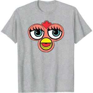 imageFurby Classic Toy Big Sassy Face Portrait TShirtHeather Grey