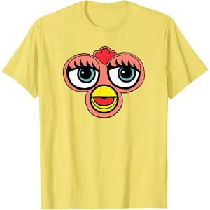imageFurby Classic Toy Big Sassy Face Portrait TShirtLemon Yellow