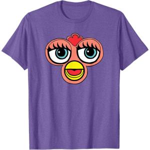 imageFurby Classic Toy Big Sassy Face Portrait TShirtPurple Heather