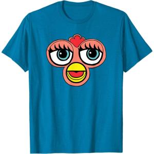 imageFurby Classic Toy Big Sassy Face Portrait TShirtSapphire Blue