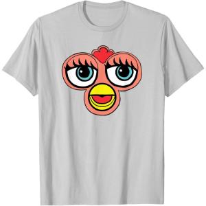 imageFurby Classic Toy Big Sassy Face Portrait TShirtSilver Grey