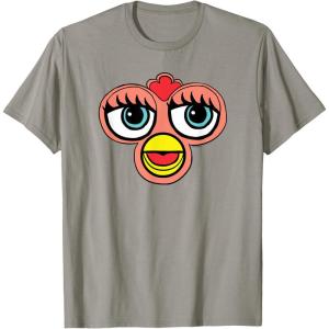 imageFurby Classic Toy Big Sassy Face Portrait TShirtSlate Grey
