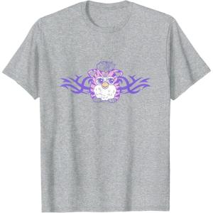 imageFurby Cute Tribal Rocker Big Chest Logo TShirtHeather Grey