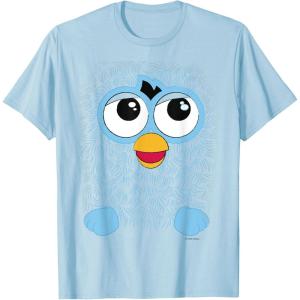 imageFurby Retro Big Blue Smiling Face TShirtBaby Blue