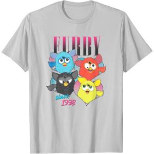 imageFurby Vintage Neon Gradient Since 1998 Heart Portraits TShirtSilver Grey