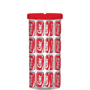 imageSilver Buffalo Furby Pastel Iridescent Plastic Tall Cold Cup with Lid and Straw 20 OuncesCoca Cola
