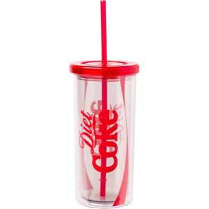 imageSilver Buffalo Furby Pastel Iridescent Plastic Tall Cold Cup with Lid and Straw 20 OuncesCoca Cola Diet Coke