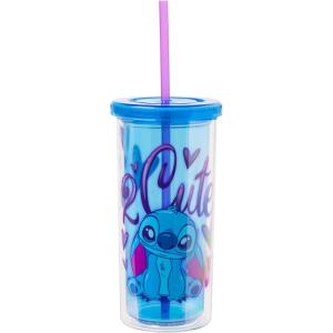 imageSilver Buffalo Furby Pastel Iridescent Plastic Tall Cold Cup with Lid and Straw 20 OuncesLilo and Stitch 2 Cute