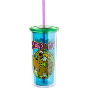 imageSilver Buffalo Furby Pastel Iridescent Plastic Tall Cold Cup with Lid and Straw 20 OuncesScooby Doo