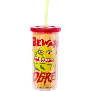 imageSilver Buffalo Furby Pastel Iridescent Plastic Tall Cold Cup with Lid and Straw 20 OuncesShrek Beware Ogre