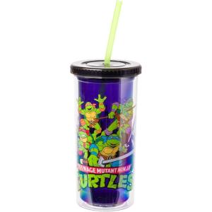 imageSilver Buffalo Furby Pastel Iridescent Plastic Tall Cold Cup with Lid and Straw 20 OuncesTeenage Mutant Ninja Turtles