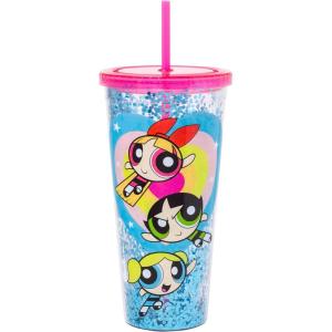 imageSilver Buffalo Furby Pastel Iridescent Plastic Tall Cold Cup with Lid and Straw 20 OuncesThe Powerpuff Girls Big