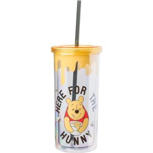 imageSilver Buffalo Furby Pastel Iridescent Plastic Tall Cold Cup with Lid and Straw 20 OuncesWinnie the Pooh