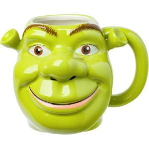 imageSilver Buffalo Furby Pink Ceramic 3D Sculpted Mug 20 OuncesShrek Face Grin