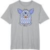 imageFurby Boom Classic Toy Blue Shapes Pattern Portrait TShirtHeather Grey