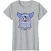 imageFurby Boom Classic Toy Blue Shapes Pattern Portrait TShirtHeather Grey