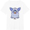 imageFurby Boom Classic Toy Blue Shapes Pattern Portrait TShirtWhite
