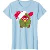 imageFurby Christmas Santa Hat Portrait TShirtBaby Blue