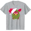 imageFurby Christmas Santa Hat Portrait TShirtHeather Grey