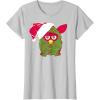 imageFurby Christmas Santa Hat Portrait TShirtSilver Grey