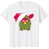 imageFurby Christmas Santa Hat Portrait TShirtWhite