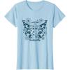imageFurby Cute Social Butterfly Floral Big Chest Logo TShirtBaby Blue