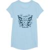 imageFurby Cute Social Butterfly Floral Big Chest Logo TShirtBaby Blue