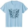 imageFurby Cute Social Butterfly Floral Big Chest Logo TShirtBaby Blue